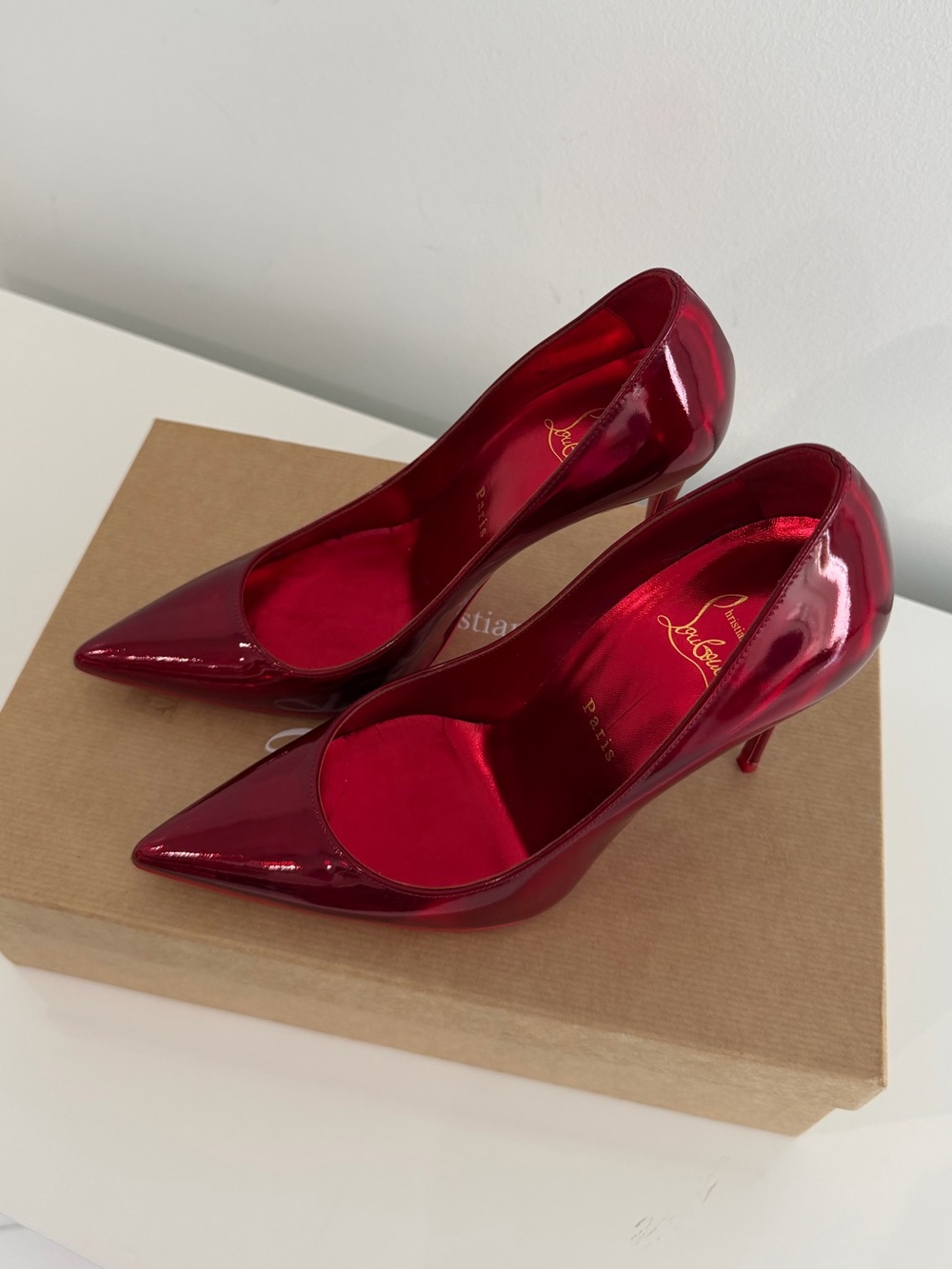 Christian Louboutin Red Patent Heels - Picture 3 of 4